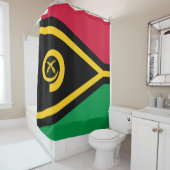 Vlag van Vanuatu Douchegordijn (In situ)