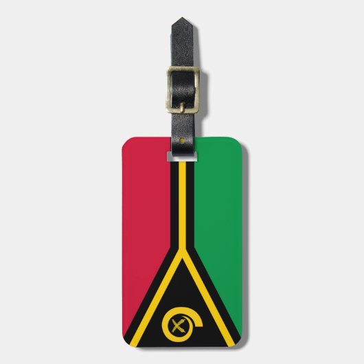 Vlag van Vanuatu Easy ID Personal Bagagelabel (Voorkant verticaal)