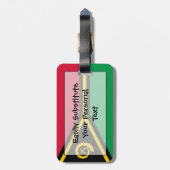Vlag van Vanuatu Easy ID Personal Bagagelabel (Achterkant verticaal)