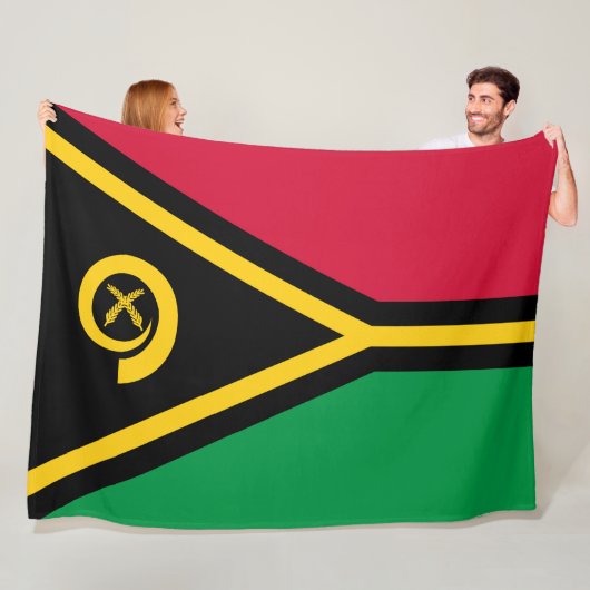 Vlag van Vanuatu Fleece Deken (In situ)