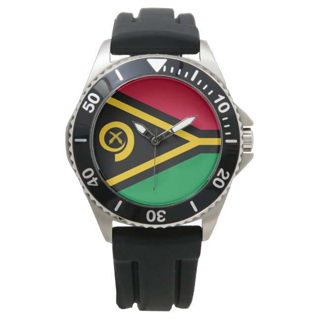 Vlag van Vanuatu Horloge (Voorkant)
