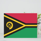 Vlag van Vanuatu Kaart (Staand voorkant)