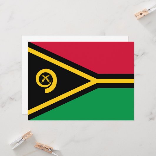 Vlag van Vanuatu Kaart (Voorkant / Achterkant in situ)