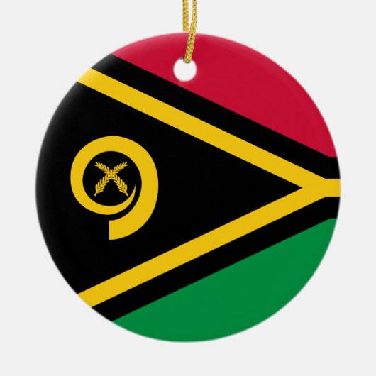 Vlag van Vanuatu Keramisch Ornament (Voorkant)