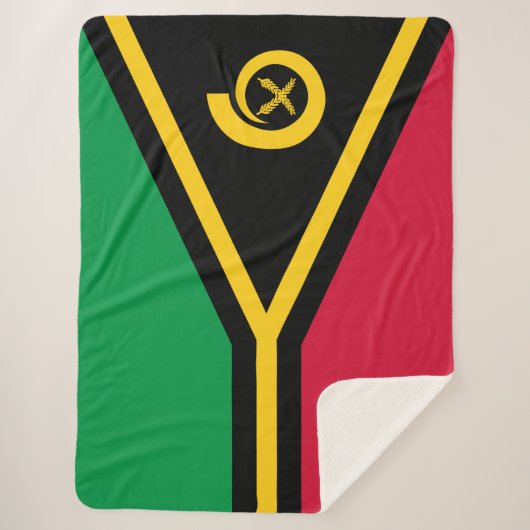 Vlag van Vanuatu Sherpa Deken (Voorkant)