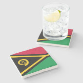 Vlag van Vanuatu Stenen Onderzetter (Zijkant)