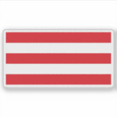 Vlag van Varaždin, Kroatië Sticker (Voorkant)