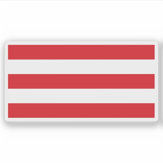 Vlag van Varaždin, Kroatië Sticker (Voorkant)