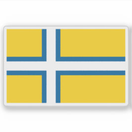 Vlag van Västergötland (West-Gothland), Zweden Sticker