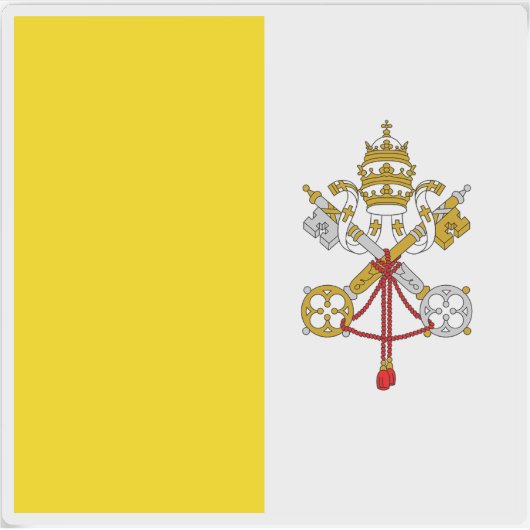Vlag van Vaticaanstad (2001-2023) Sticker (Voorkant)