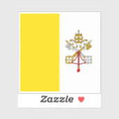 Vlag van Vaticaanstad (2001-2023) Sticker (Vel)