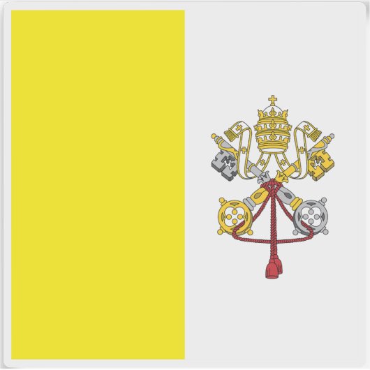 Vlag van Vaticaanstad (2023-cadeau) Sticker (Voorkant)