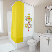 Vlag van Vaticaanstad Douchegordijn (In situ)