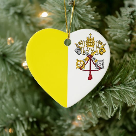 Vlag van Vaticaanstad Keramisch Ornament (Boom)