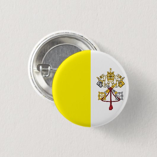 Vlag van Vaticaanstad Ronde Button 3,2 Cm (Voorkant /achterkant)