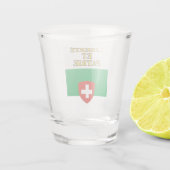 Vlag van Vaud, Zwitserland Shot Glas (Achterkant)