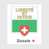 Vlag van Vaud, Zwitserland Sticker (Vel)