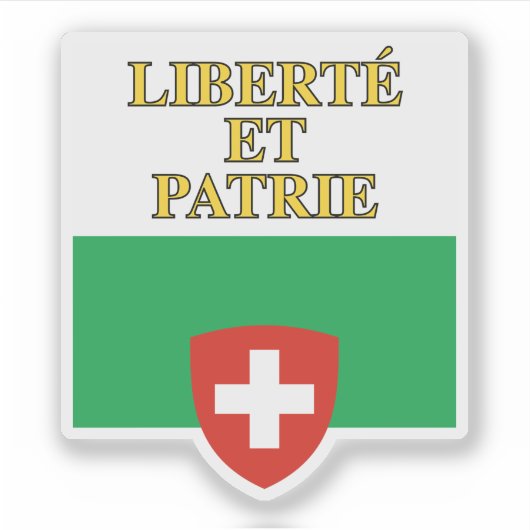 Vlag van Vaud, Zwitserland Sticker (Voorkant)