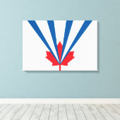 Vlag van Vaughan (Ontario, Canada) Canvas Afdruk (Insitu (Houten vloer))