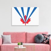 Vlag van Vaughan (Ontario, Canada) Canvas Afdruk (Insitu (Woonkamer))
