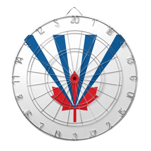 Vlag van Vaughan (Ontario, Canada) Dartbord (Voorkant)