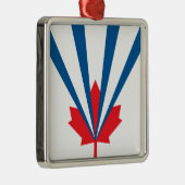Vlag van Vaughan (Ontario, Canada) Metalen Ornament (Rechts)