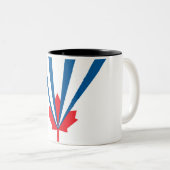 Vlag van Vaughan (Ontario, Canada) Tweekleurige Koffiemok (Voorkant rechts)