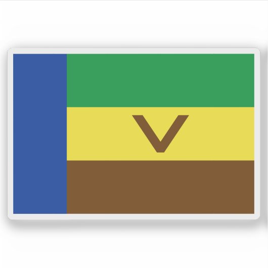 Vlag van Venda, de Republiek Zuid-Afrika Sticker (Voorkant)