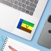 Vlag van Venda, de Republiek Zuid-Afrika Sticker (Laptop met iPhone)