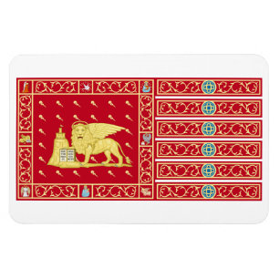 Vlag van Venetië, Italië (Venezia, Veneto, Italia) Magneet