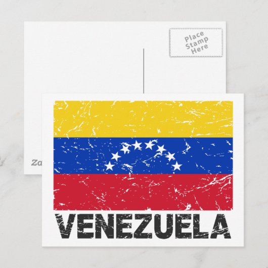  vlag van Venezuela Briefkaart (Voorkant / Achterkant)