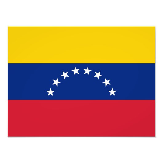 Vlag van Venezuela Foto Afdruk (Voorkant)
