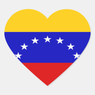 Vlag van Venezuela Hart Sticker
