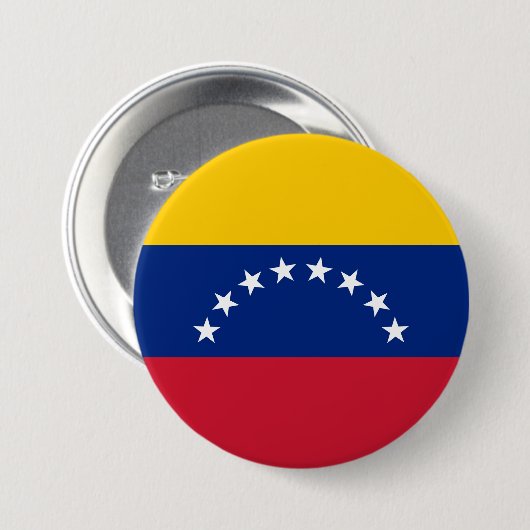 Vlag van Venezuela op maat Ronde Button 7,6 Cm (Voorkant /achterkant)