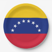 Vlag van Venezuela Papieren Bordje (Voorkant)