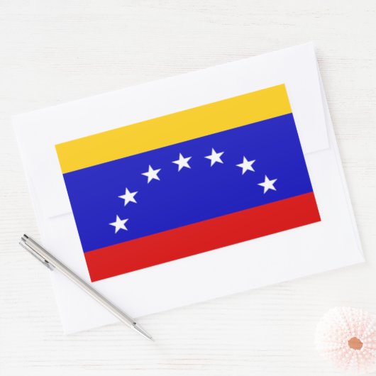 Vlag van Venezuela Rechthoekige Sticker (Envelop)