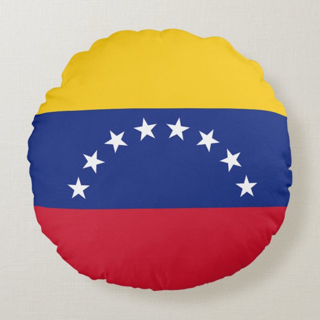 Vlag van Venezuela Rond Kussen (Voorkant)