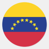 Vlag van Venezuela Ronde Sticker (Voorkant)