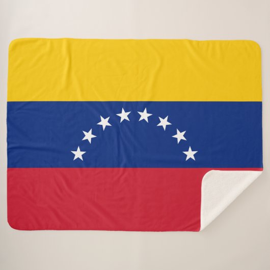 Vlag van Venezuela Sherpa Deken (Voorkant (horizontaal))