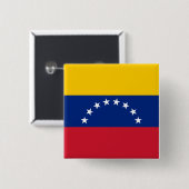 Vlag van Venezuela Vierkante Button 5,1 Cm (Voorkant /achterkant)