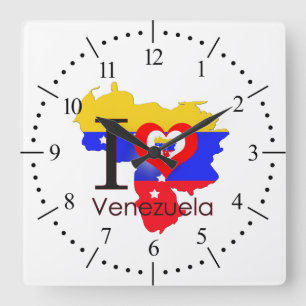 vlag van Venezuela Vierkante Klok