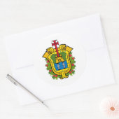 Vlag van Veracruz Ronde Sticker (Envelop)