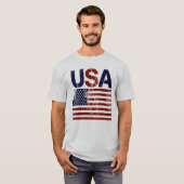 Vlag van Verenigde Staten Distressed T-shirt (Voorkant volledig)