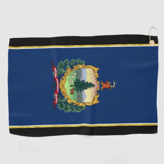 vlag van Vermont Golfhanddoek (Horizontaal)