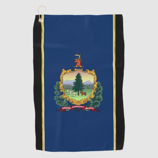 vlag van Vermont Golfhanddoek (Voorkant)