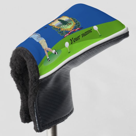 vlag van Vermont Golfheadcover (3/4 voorkant)