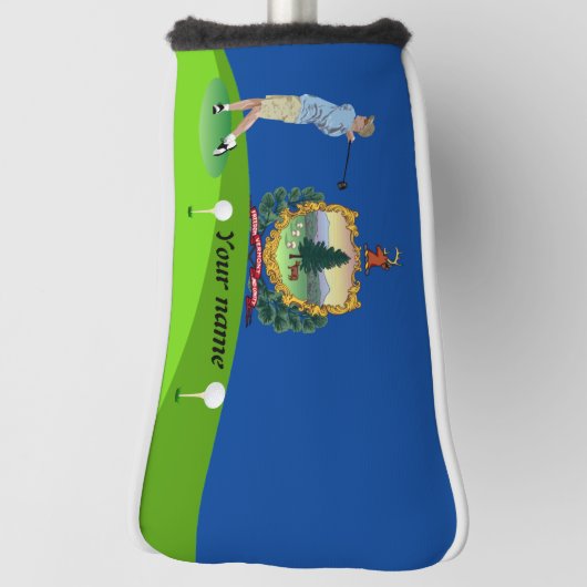 vlag van Vermont Golfheadcover (Draai 90)