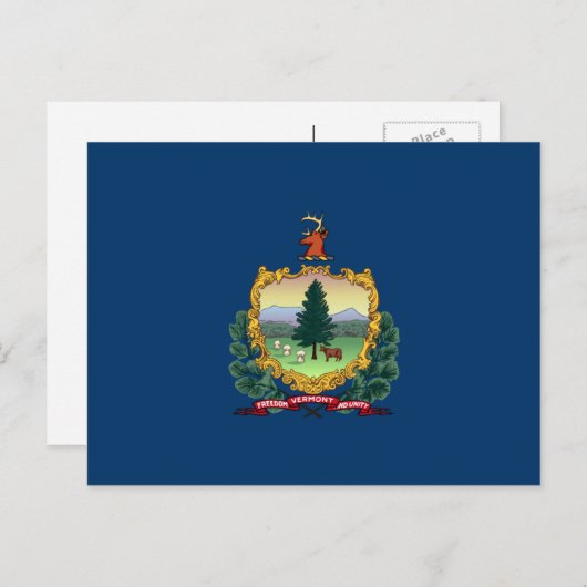 Vlag van Vermonter Vlag van Vermont Briefkaart (Voorkant / Achterkant)