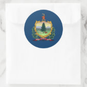 Vlag van Vermonter Vlag van Vermont Ronde Sticker (Tas)