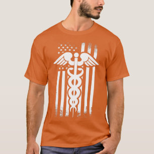  vlag van verpleegsters Caduceus T-shirt